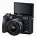 Canon EOS M6 Mark II (EF-M15-45mm f/3.5-6.3 IS STM) Mirrorless Camera (Black)